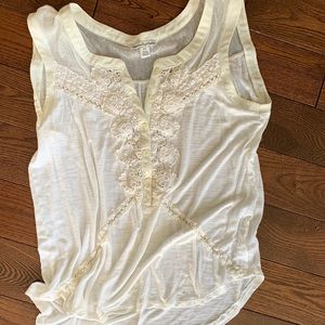 White Lace Detailed American Eagle Outfitters Top
